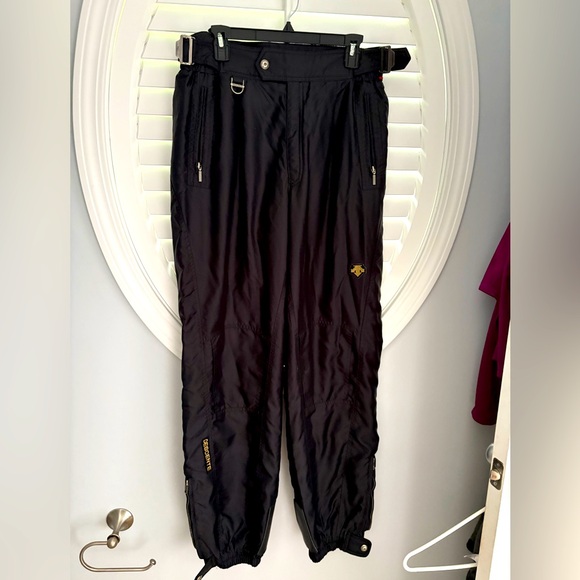 DESCENTE Black Ski Pants Mens Snowboarding Skiing Salopettes Trousers Snow US 36 - Picture 1 of 14